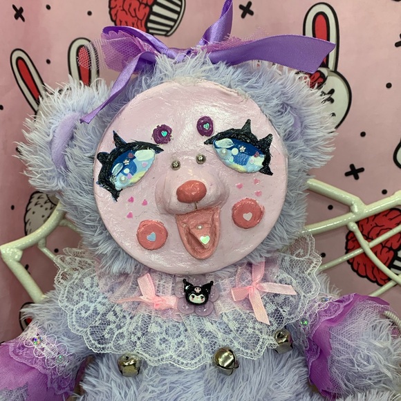 OOAK clay faced bear - Picture 2 of 3